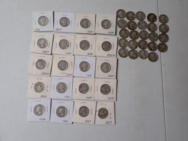 1932-S and other Washington Quarters (44 coins)