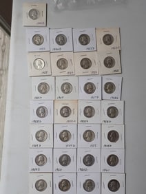 1950s and 1960s Silver Washington Quarters (40 coins)