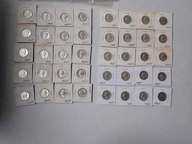 1962=1964 Silver Washington Quarters (40 coins)