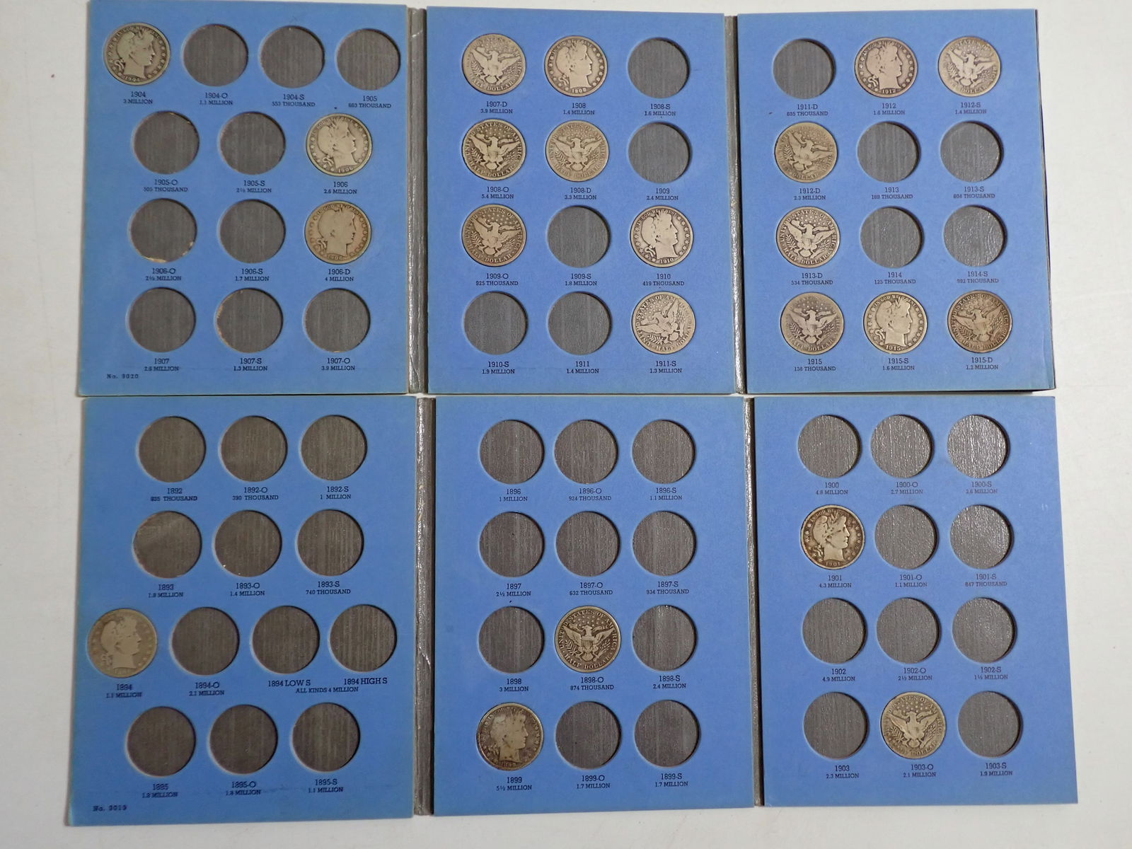 1894, 1910, 1915, and other Barber Half Dollar Coins (1 of 7)