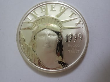 1999 Liberty one Troy Pound Liberty Silver Coin