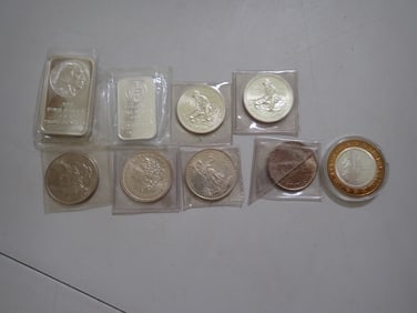 5 ounce Silver Bar. Ounce Bar, 7 Silver Ounce Coins