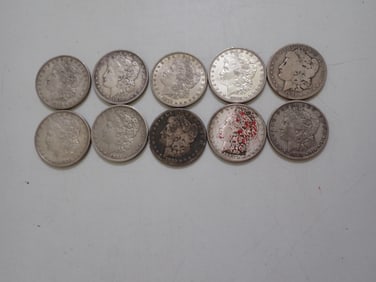 10 Morgan Silver Dollars: 1970s and 1880s