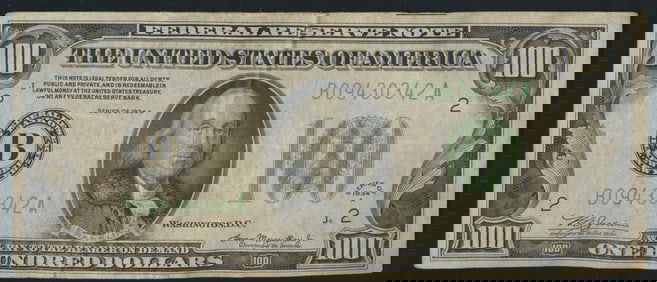 1934 $100 Green Seal Federal Reserve Note