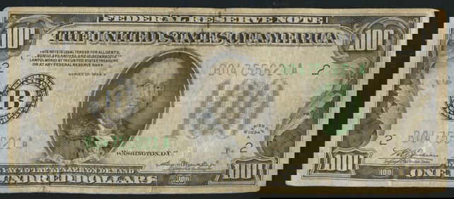 1934 $100 Green Seal Federal Reserve Note