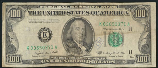 1950-K Federal Reserve $100 Note