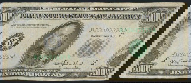 1950-B Federal Reserve $100 Note