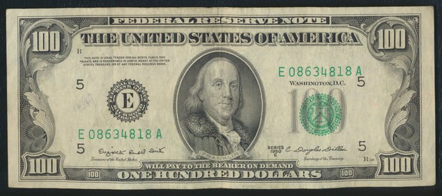 1950-E Federal Reserve $100 Note