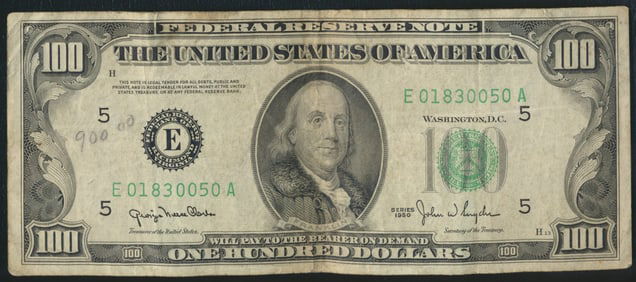 1950-E Federal Reserve $100 Note
