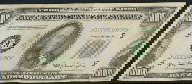 1950-E Federal Reserve $100 Note