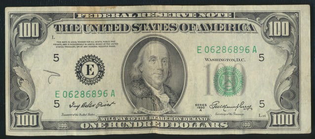1950-E Federal Reserve $100 Note