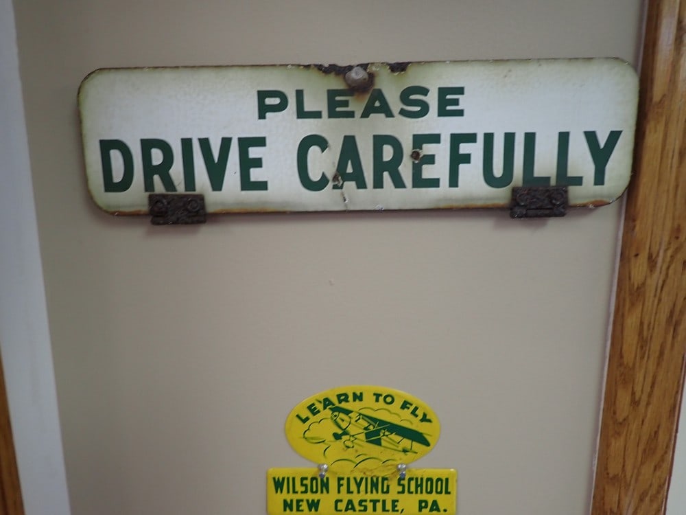 Two Double Sided Enamel Signs (1 of 4)