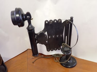 Candlestick Telephone with headset - scissoring