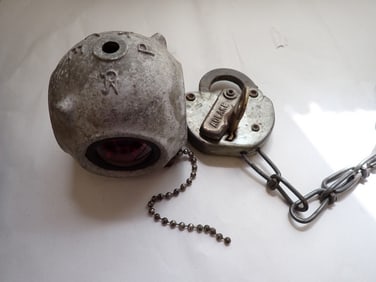 Union Pacific Padlock and small Railroad Globe