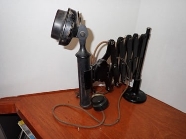 Candlestick Telephone w/ headset - scissor attachment