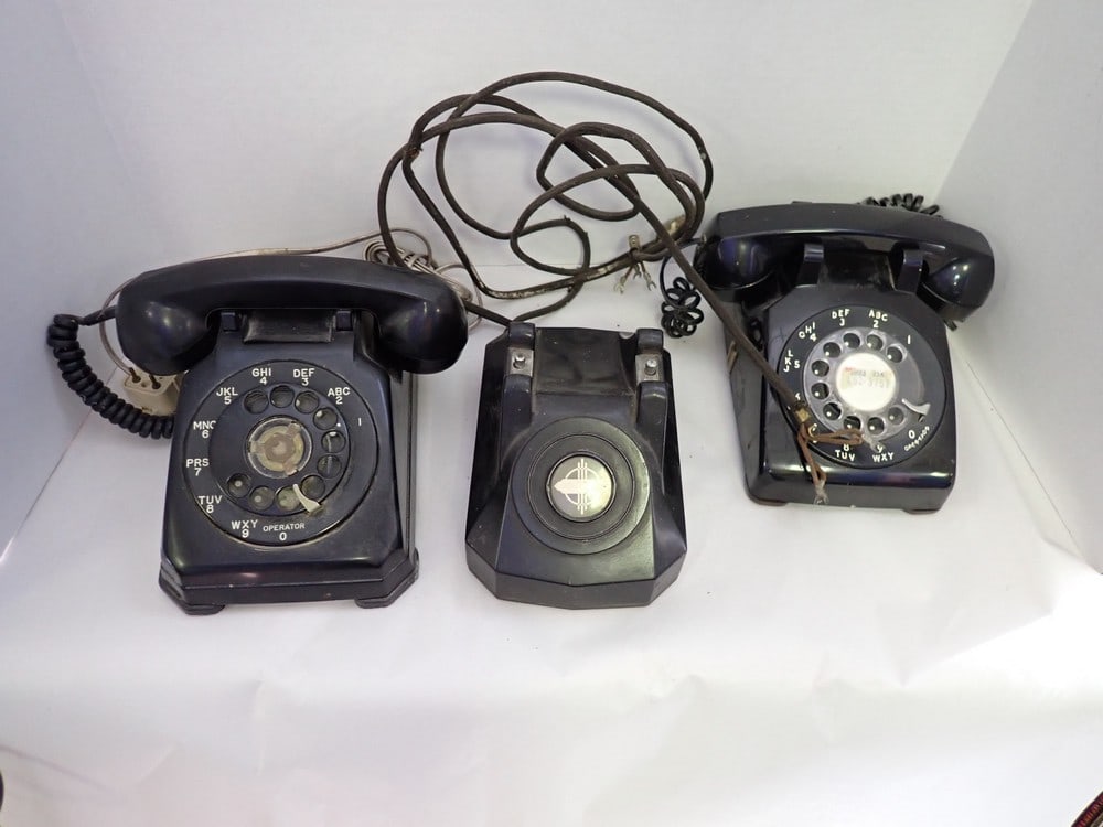 2 Black dial phones and deco phone (1 of 1)
