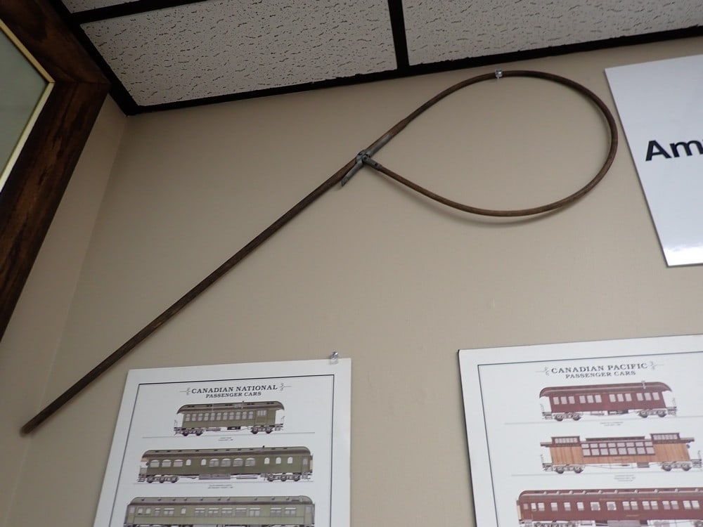 3 Railroad Train Order Hoops: 1x 43", 1x 45", 1x 31" Hoops shaped with metal bands.