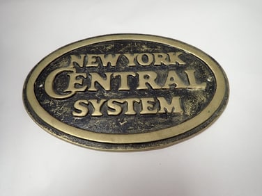 Brass NY Central System Plate