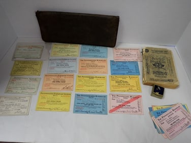1896-1920's/30's/40's PPR Rail passes, etc.