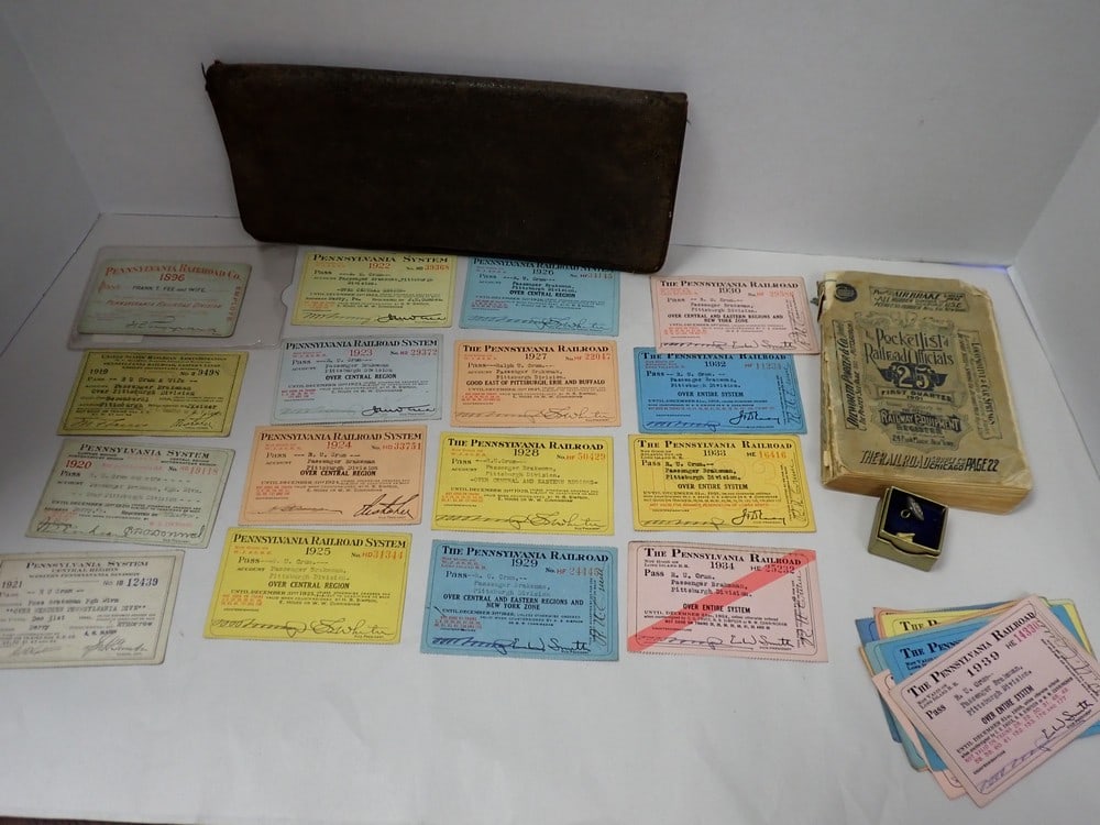 1896-1920's/30's/40's PPR Rail passes, etc. (1 of 9)