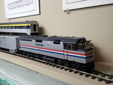 Amtrak and Chesapeake and Ohio engine and cars