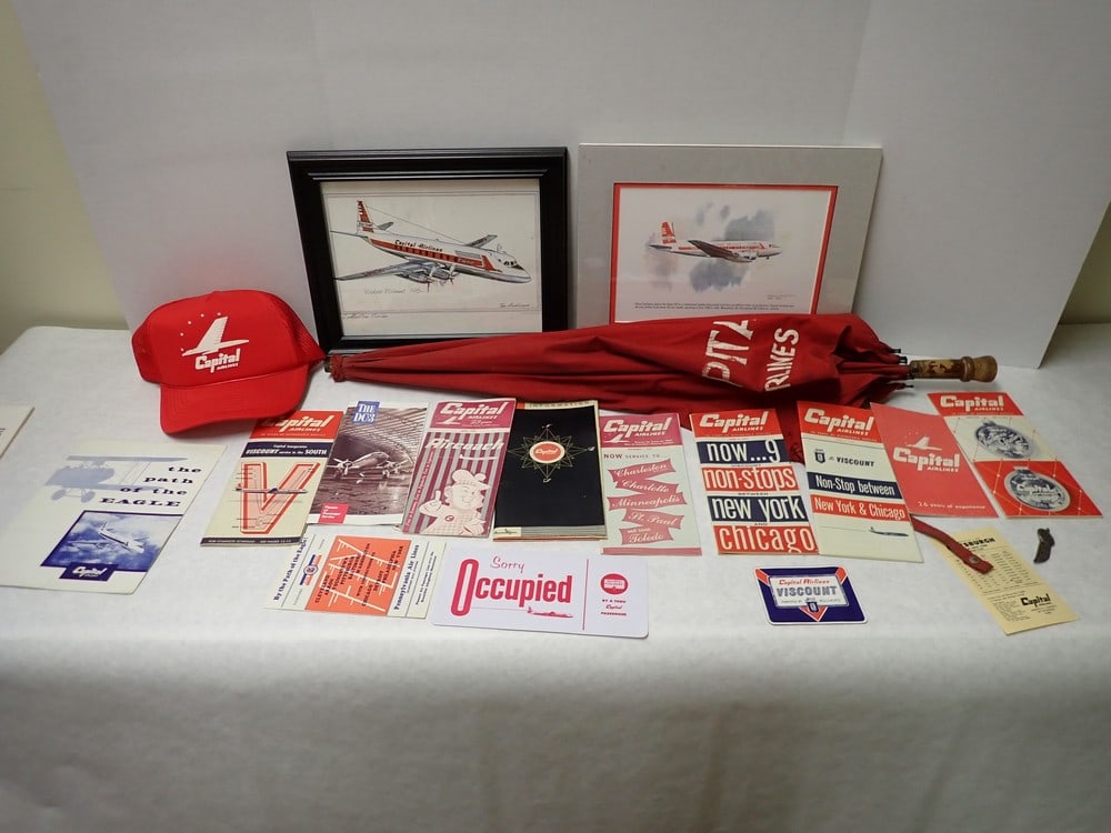 Capital Airlines umbrella/schedules/prints etc. (1 of 8)