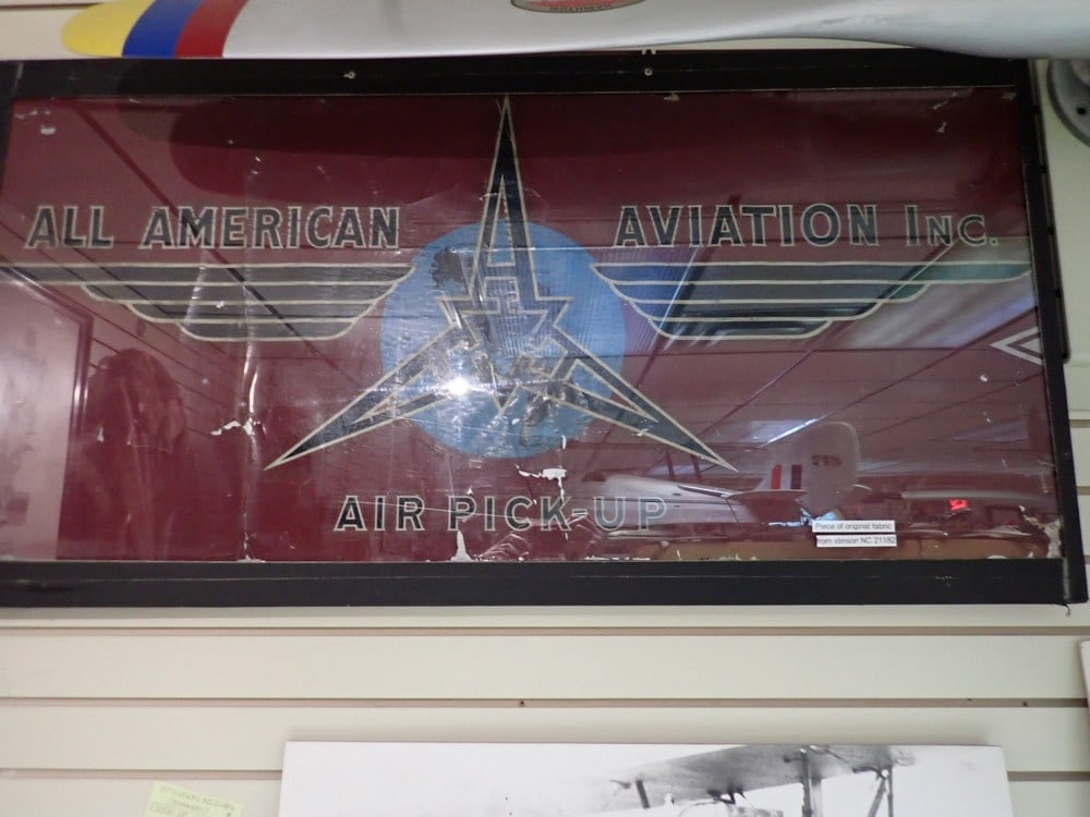 All American Aviation Fabric from Crash: Stinson NC21182- Fuselage Fabric-Airmail Company Crash 25" x 48 1/4"