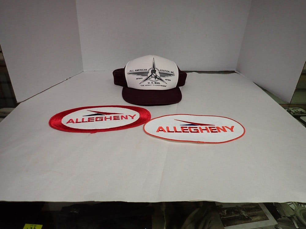 2 Allegheny Airline Patches and All American Cap (1 of 5)
