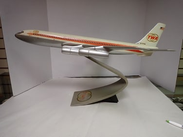 Vintage TWA Metal travel agent airplane