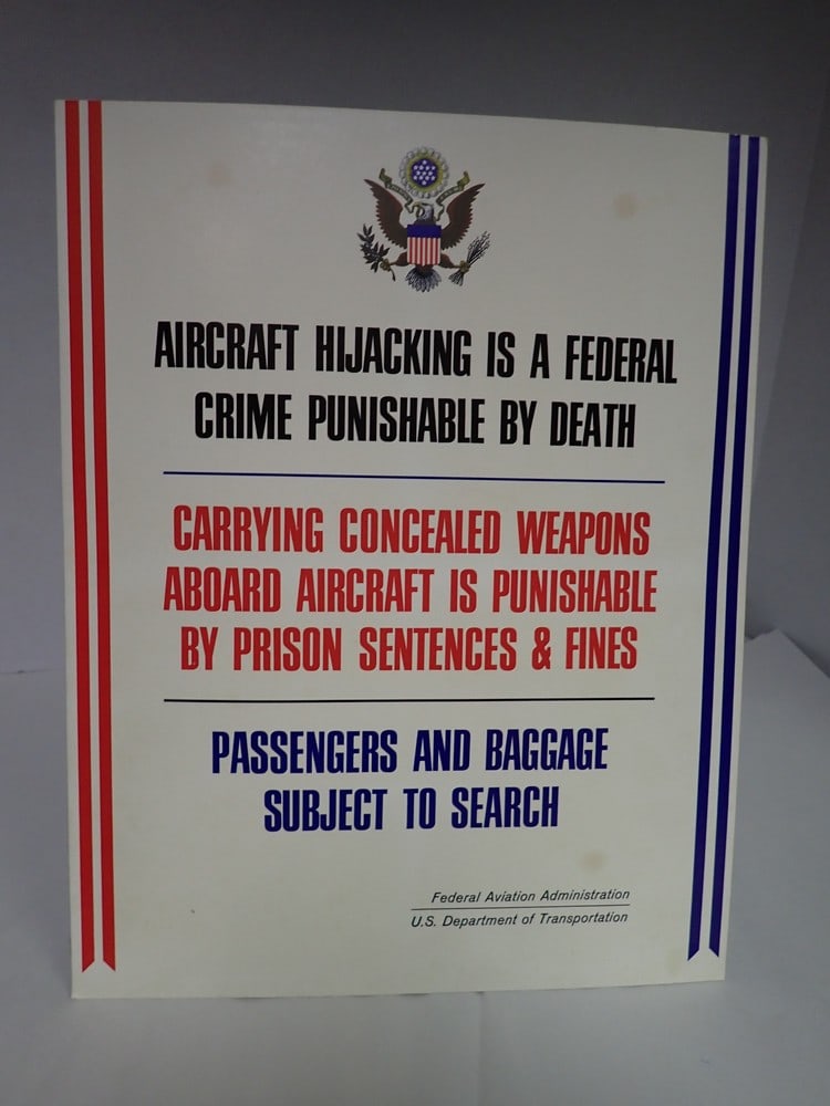 FAA Aircraft Hijacking poster (1 of 5)