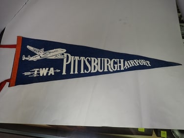 TWA Pittsburgh Airport Pennant