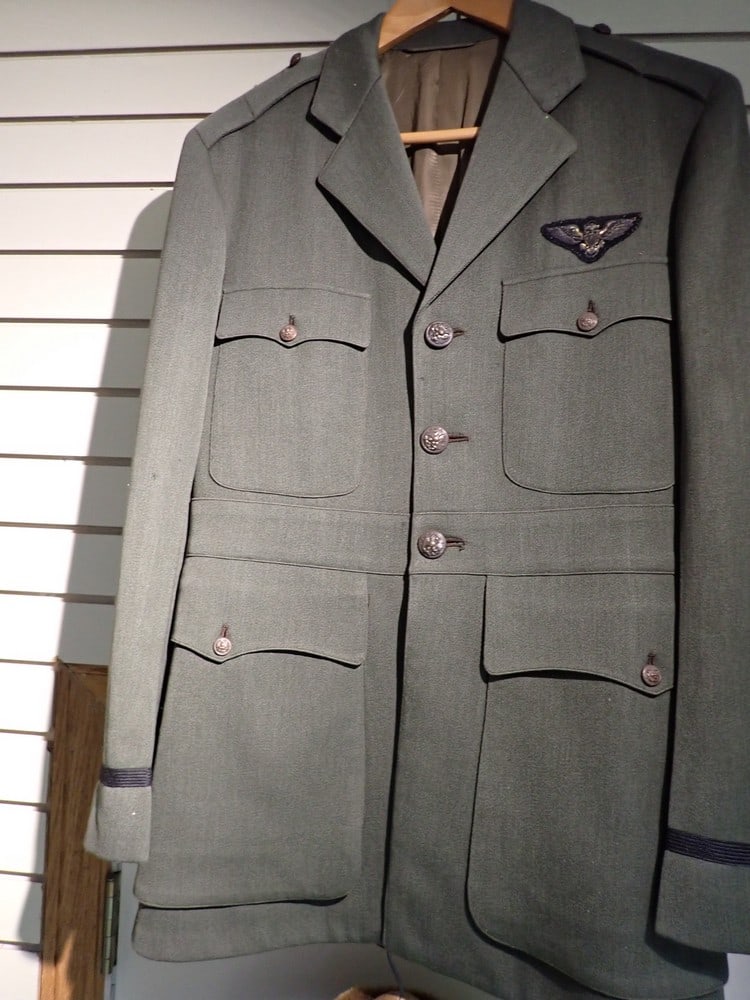 WWII Marine Dress Jacket: Has winged patch, sleeves with stars
