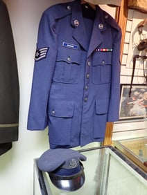 US Air Force Uniform and Hat 1960's-70's