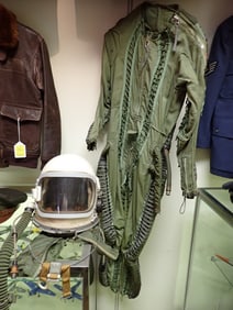 Russian Space Helmet and Pressurized Suit