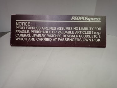 People Express Airline Sign
