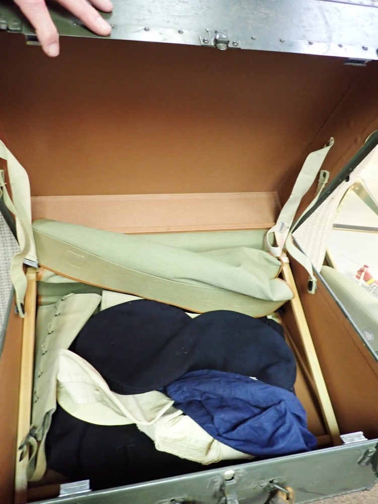 US Naval Pilot Foot Locker with Uniform (1 of 7)