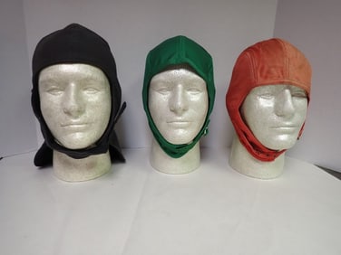 Naval Carrier Deck Caps-3 70's/80's era Red, Green and Black