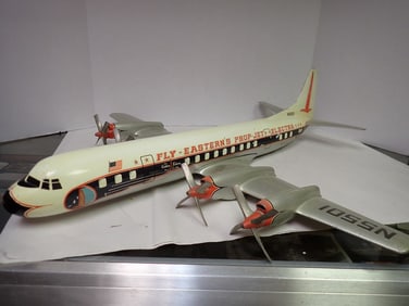 Eastern Propjet Electra Vintage Metal Airplane