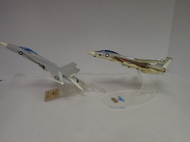 US Navy F-18 and RF-14 Models on stands