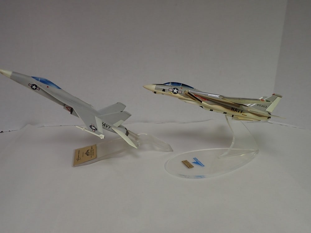 US Navy F-18 and RF-14 Models on stands (1 of 8)