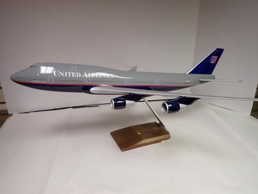 United Airlines Jetliner on Stand