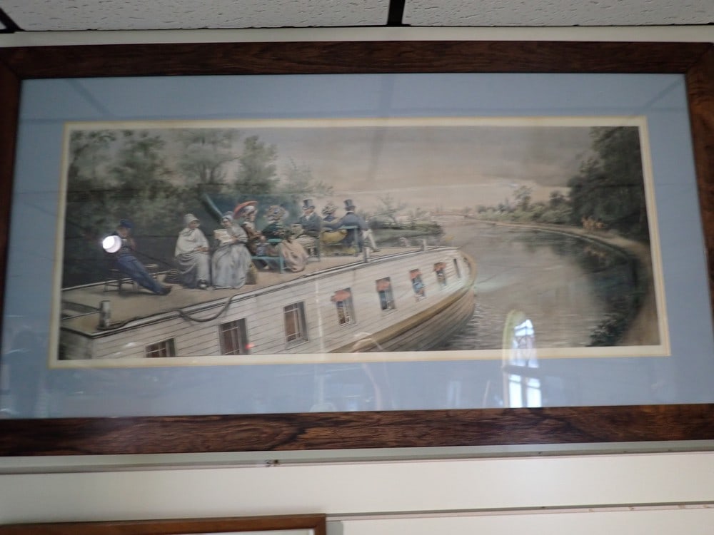 Canal Boat Print in oak frame (1 of 3)