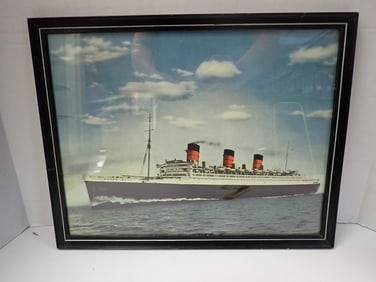 Vintage colored Queen Mary Print