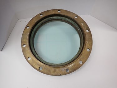 Brass Ship's Porthole signed