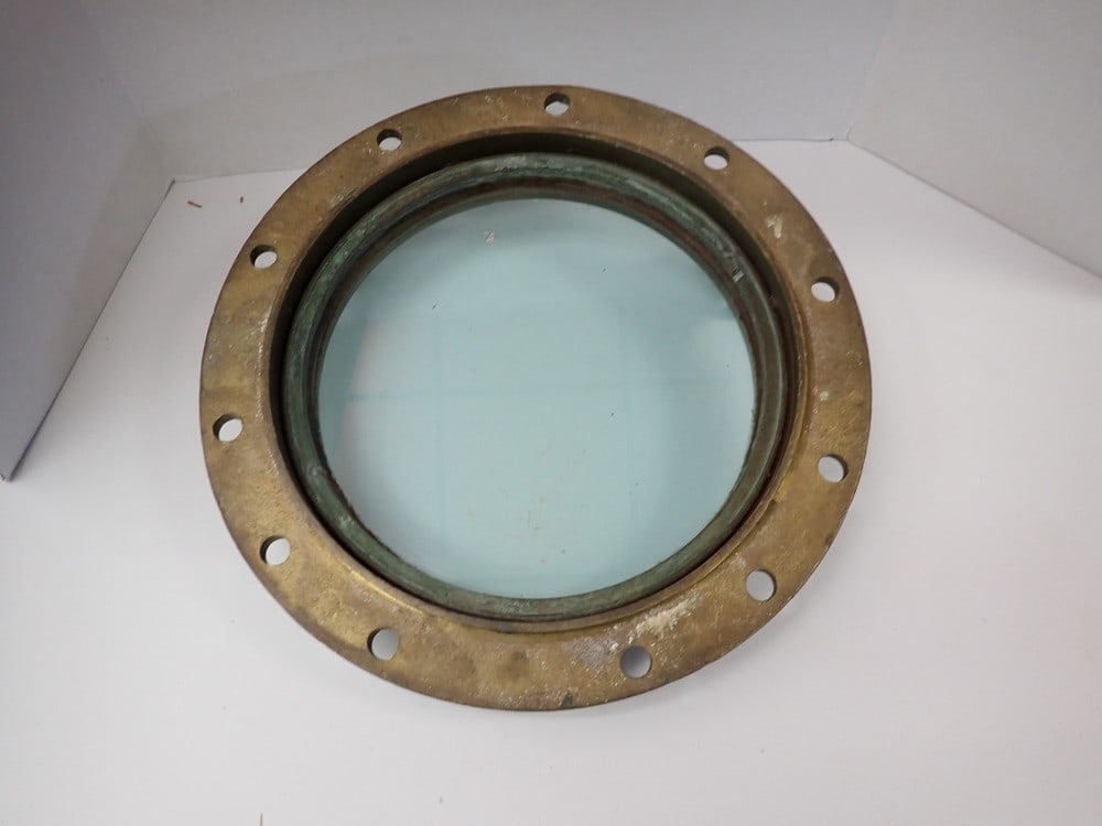 Brass Ship's Porthole signed (1 of 5)