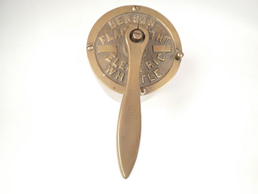 "Benson Flashlight" Boat Whistle Brass (1 of 5)