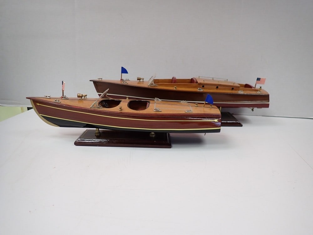 Pair of Wooden Speed Boats (1 of 10)