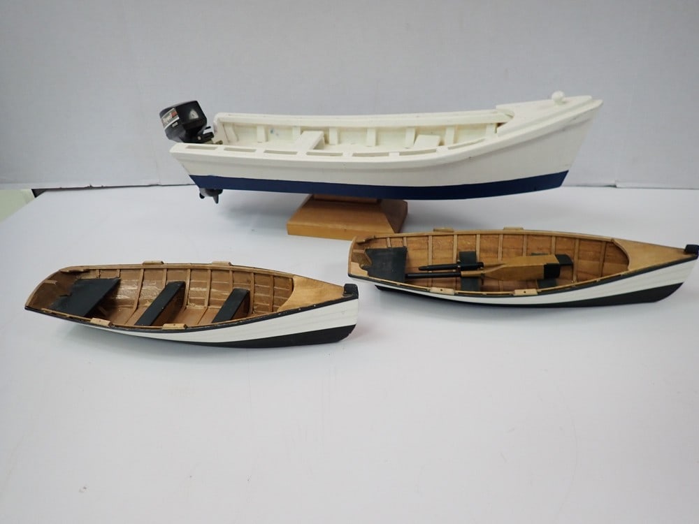 Wooden Motor Boat and Wooden Row Boats (1 of 7)