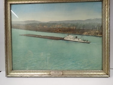 Hand tinted Print "Towboat Buckeye"
