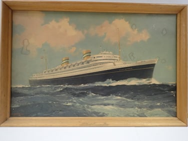 "Nieuw Amsterdam" Holland American Line ship print
